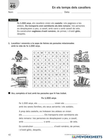 3. en el temps dels cavallers