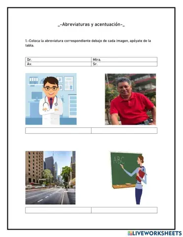 Abreviaturas y acentuación.