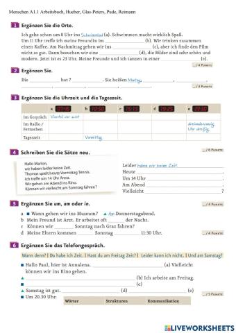 Menschen A1.1 Lektion 8