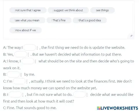 Managing a discussion