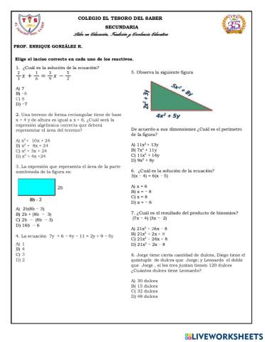 Examen de  simulación