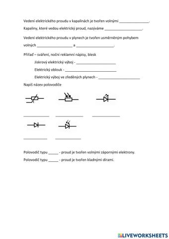 Vedení elektrického proudu, polovodiče