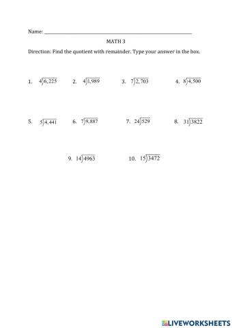 Division with Remainder