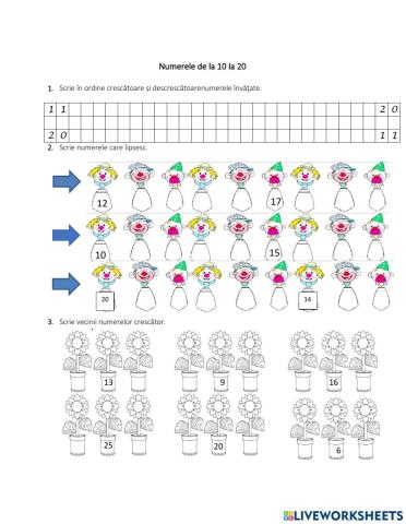 Evaluare formativă - Numerele naturale 0-31