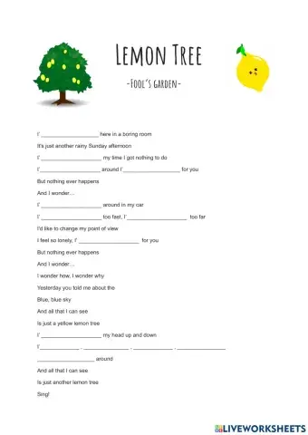 Lemon Tree - Fool's Garden (song)