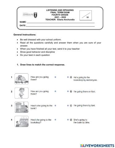 Listening Final Exam: Laureles