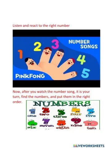 Listen and react to the number