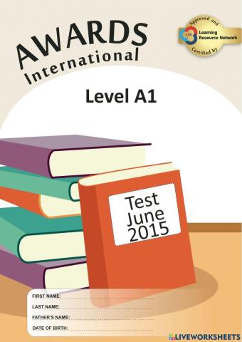 AWARDS A1 TEST JUNE 2015