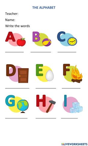 The alphabet