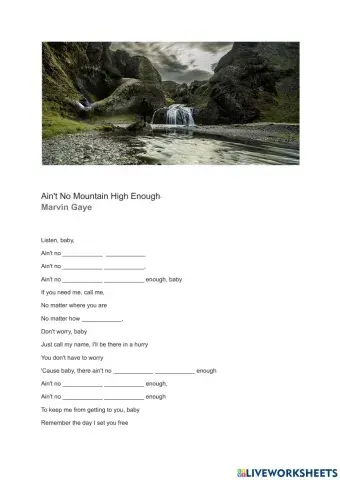Ain't No Mountain High Enough-Song