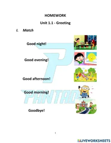 Unit 1: Greeting