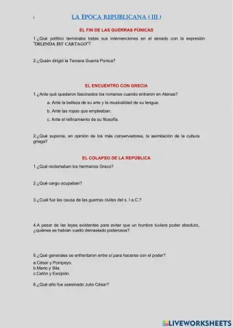 Historia de Roma. República (III)