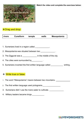 Ancient times-sumerians