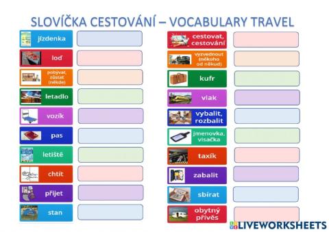 Vocabulary travel