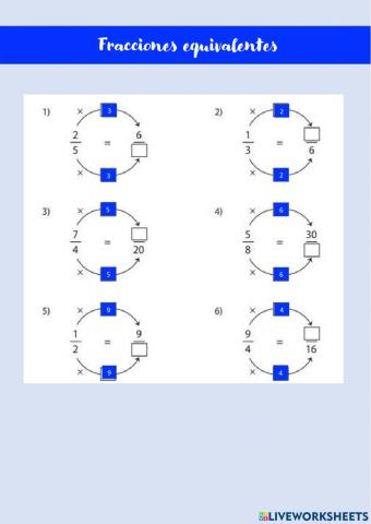 Fracciones equivalentes
