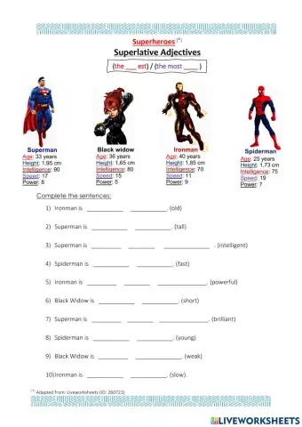 Access 8 - T2 - U6 - L3 - Superlatives