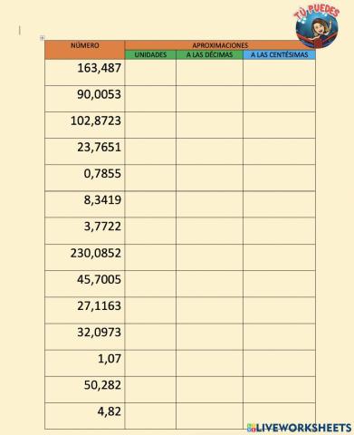 Aproximaciones con números decimales