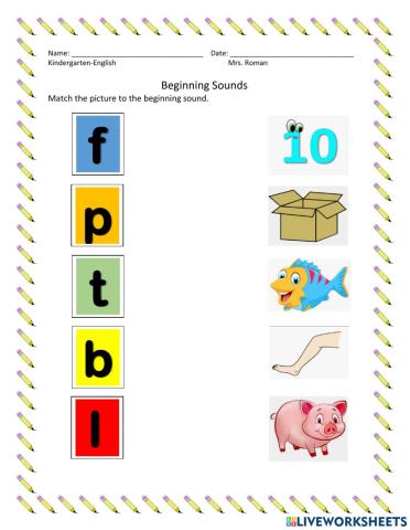 Match Beginning Sounds