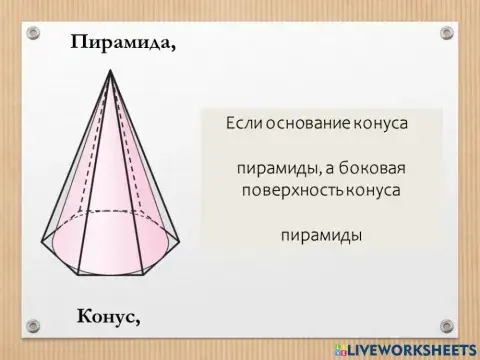 Пирамида, описанная около конуса