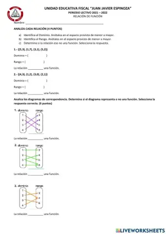 Relación de Función
