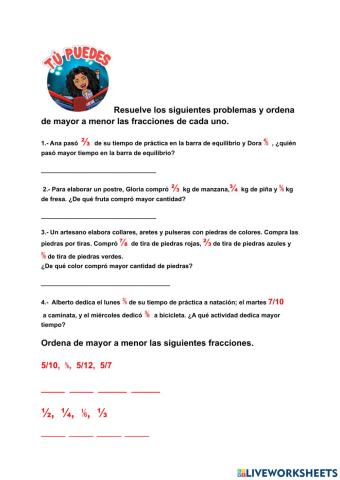 Comparación de cantidades