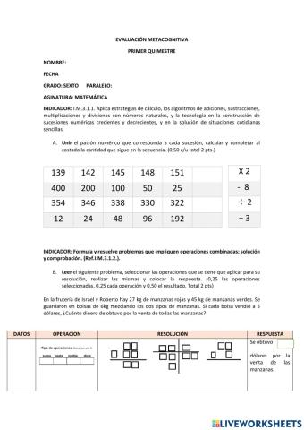 Examen primer quimestre