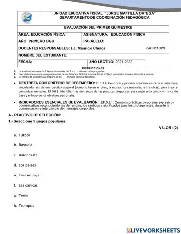 Examen quimestral eeff primero bgu