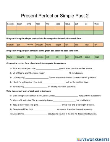 Present Perfect v. Simple Past 02