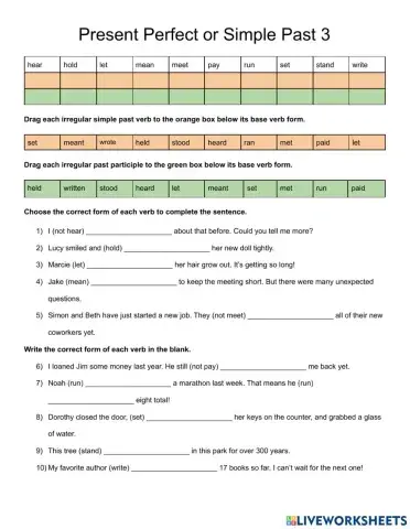 Present Perfect v. Simple Past 03