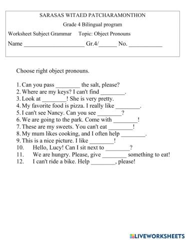 Object Pronouns