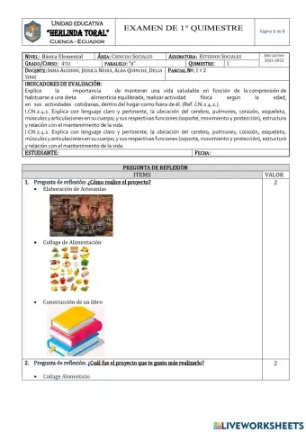 Examen Quimestral CCNN