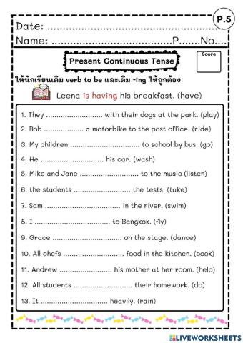 Present Continuous Tense3
