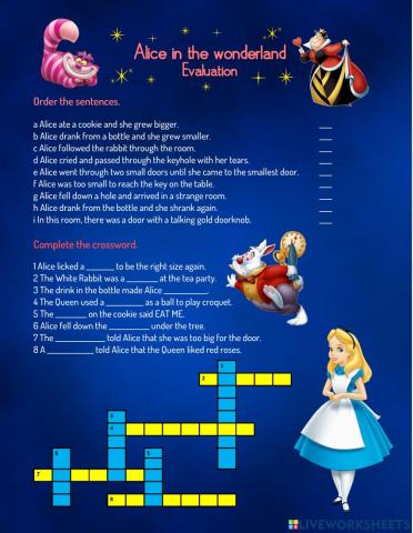 Alice in the wonderland evaluation