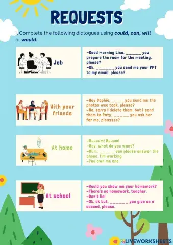 Modal verbs (Requests-Offers)