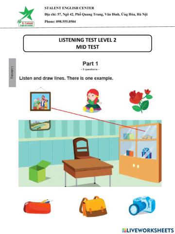 Reading Test- Mid Test Level 2