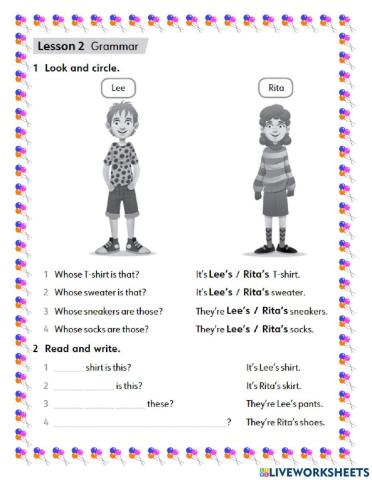Share it 2 Unit 8 Lesson 2 Grammar