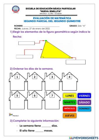 Evaluación de matemática