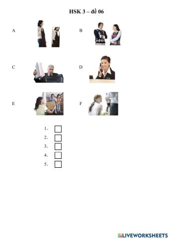 HSK 3 - đề 6
