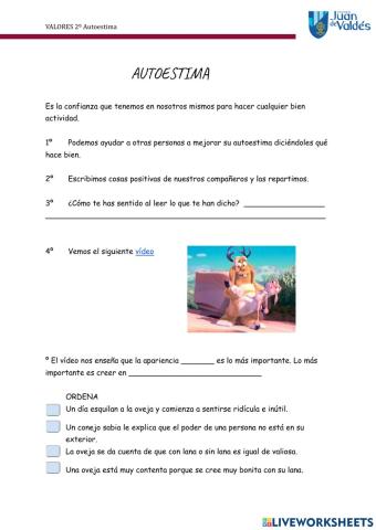 Autoestima. Oveja esquilada