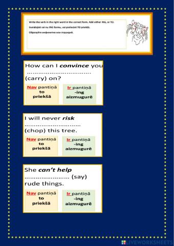 Gerunds and infinitives