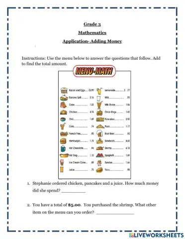 Adding Money- Application