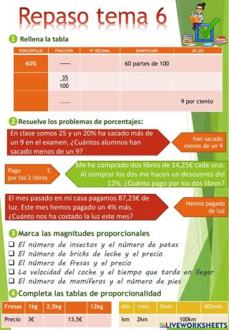 Repaso tema 6 Matemáticas 6º