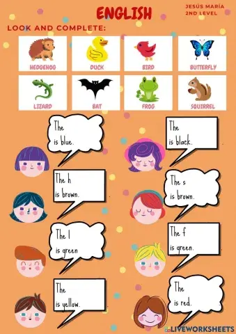 Forest animals and colours