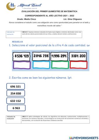 Evaluación