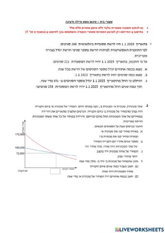 גדילה ודעיכה שעורי בית