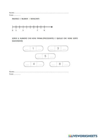 Numeri precedenti e successivi