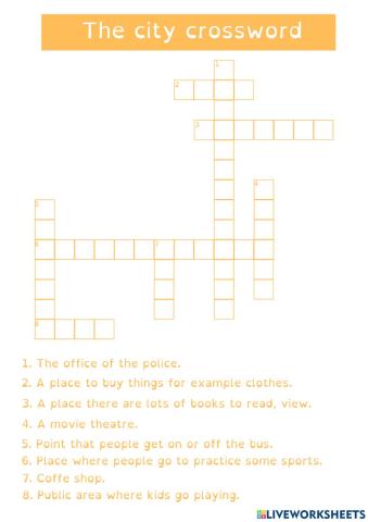 The city crossword