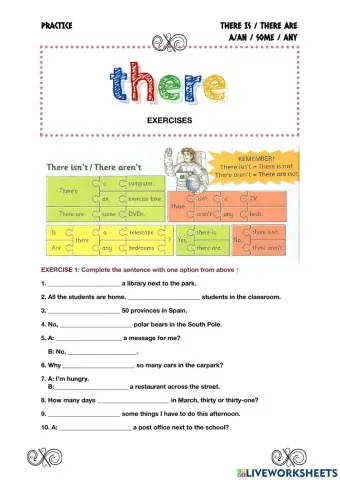 There is, there are, a-an, some any