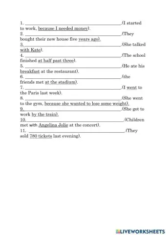 Wh questions  in Past Simple