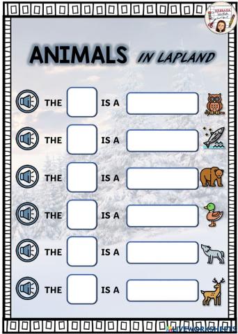 Animals in lapland - listen and complete